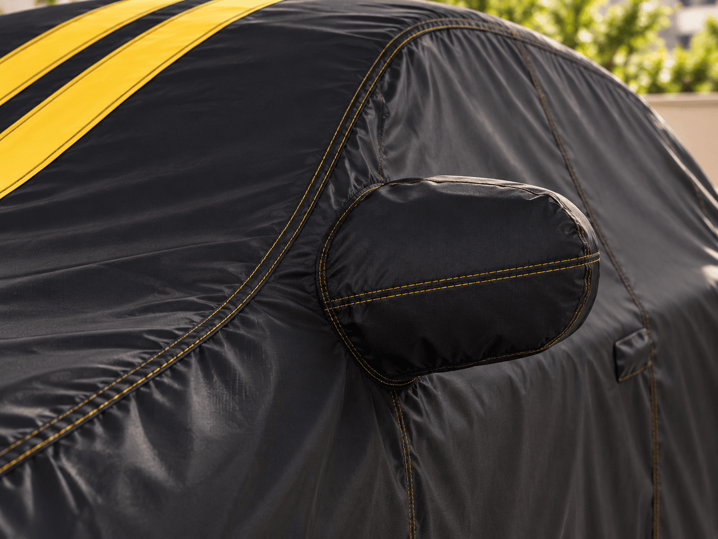 Custom fit side mirror pocket close-up